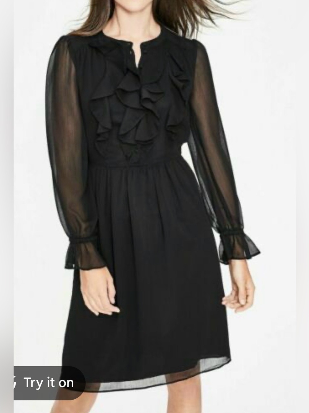 BODEN black ruffle dress-size 8 NWOT